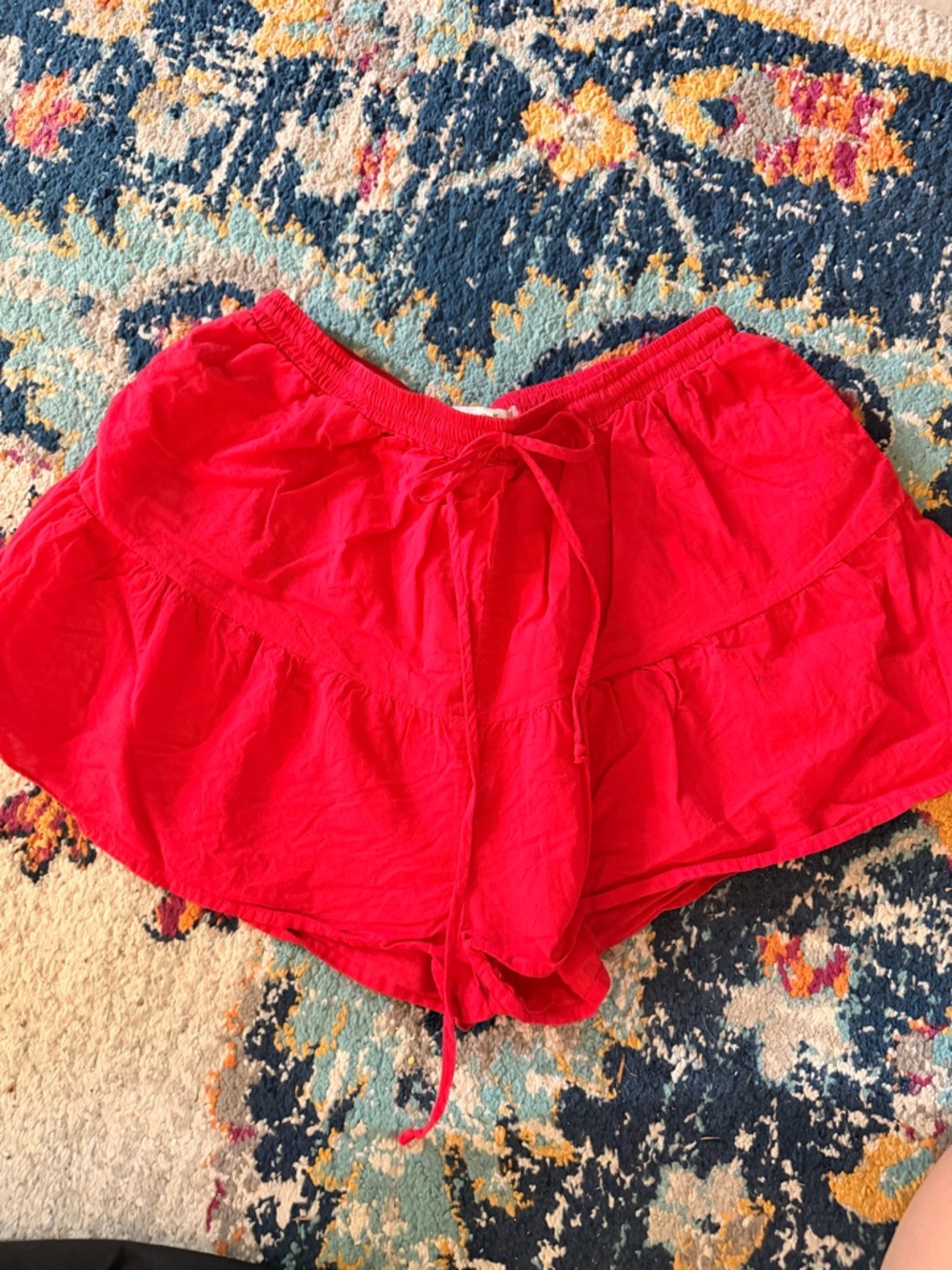 STARKx 100% Cotten Women’s Red Drawstring Shorts
